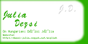 julia dezsi business card